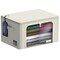Sorbus 1 Pack Jumbo Storage Bin with Metal Frame, Storage Containers with Window & Handles, Stackable & Foldable Clothes Organizer Bag